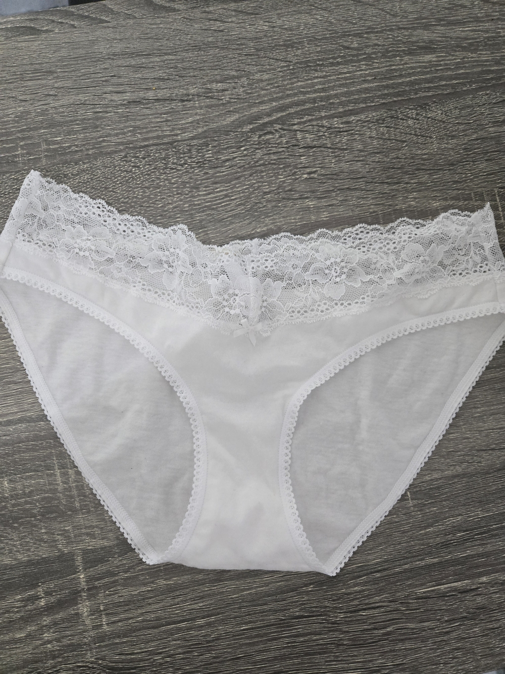 SKIMS White Lace-Trim Cotton Bikini Panty